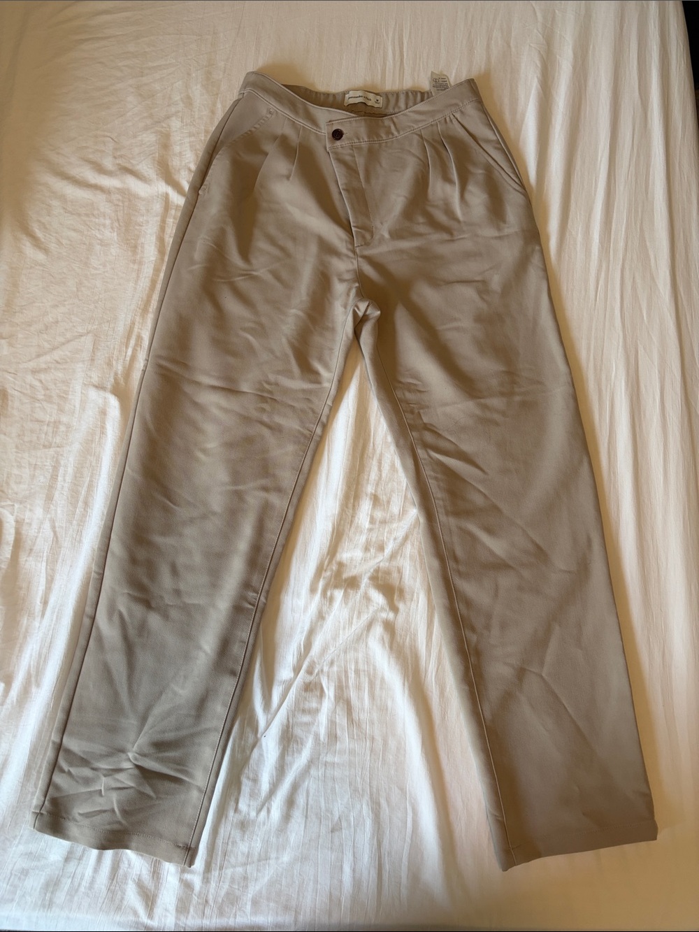 Abercrombie & Fitch Women's Straight Trousers - Light Taupe